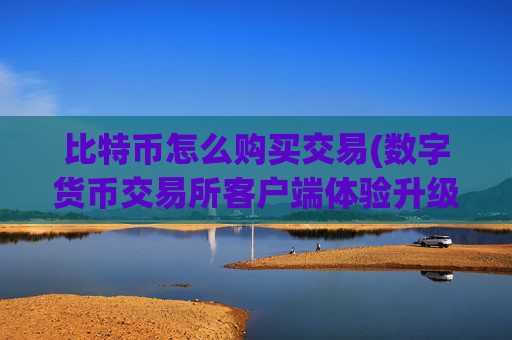 比特币怎么购买交易(数字货币交易所客户端体验升级)