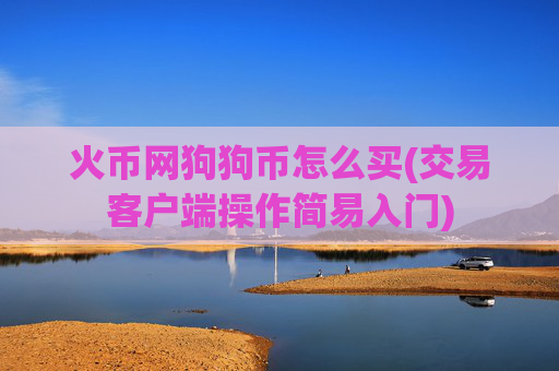 火币网狗狗币怎么买(交易客户端操作简易入门)