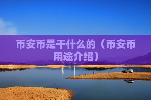 币安币是干什么的（币安币用途介绍）