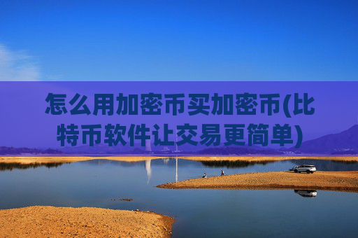 怎么用加密币买加密币(比特币软件让交易更简单)