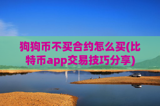狗狗币不买合约怎么买(比特币app交易技巧分享)