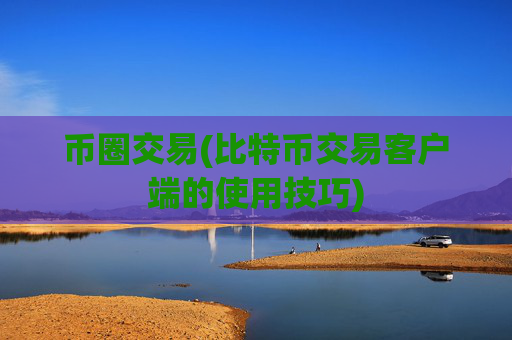 币圈交易(比特币交易客户端的使用技巧)